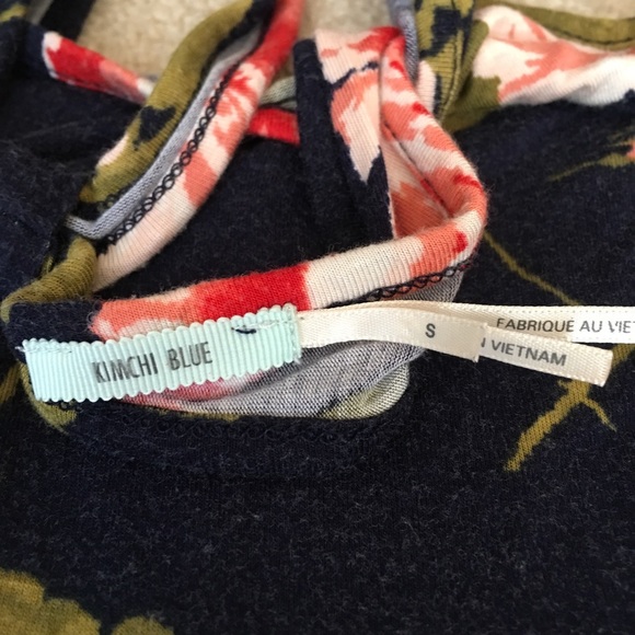 UO Kimchi Blue Navy Floral Tank Keyhole Dress-S - Picture 4 of 6